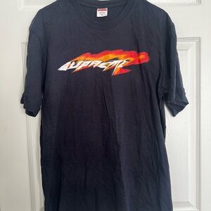 100 % authentic Supreme navy Tee with Vibrant Graphic